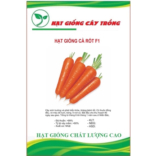 Hạt giống cà rốt cao sản chịu nhiệt CT170 - Gói 100 hạt