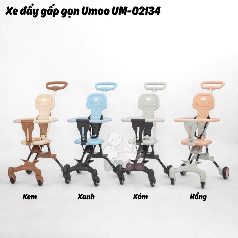 Xe đẩy gấp gọn xoay chiều cao cấp Umoo