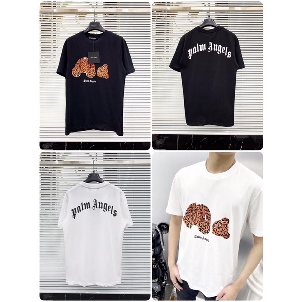 Áo Phông Nam Hình Gấu Palm Angels Siêu Đẹp - Áo Phông Nam Cổ Tròn Palm Angels Thời Trang Siêu Hot
