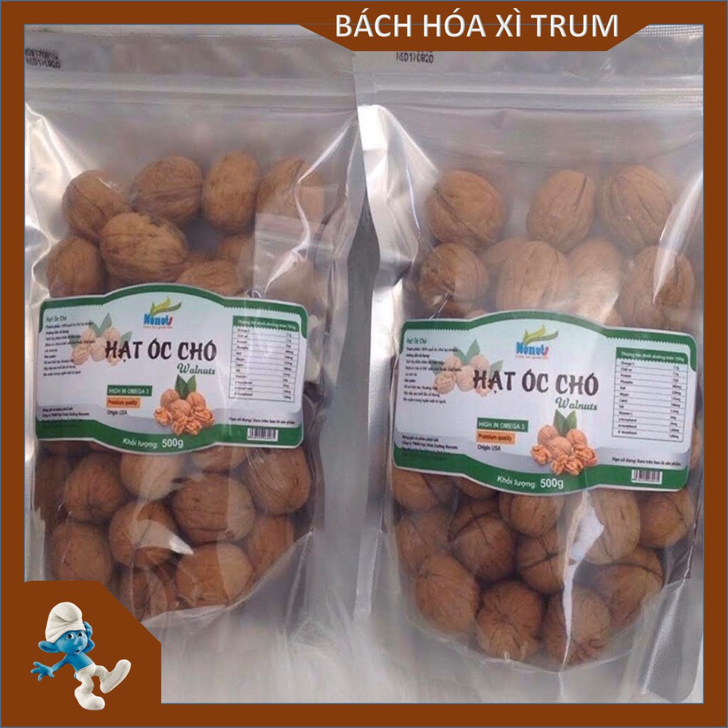 Hạt dinh dưỡng óc chó đỏ CHƯA tách vỏ, đã sấy, ăn liền, không tẩm ướp, không chất bảo quản - Túi zip 500g