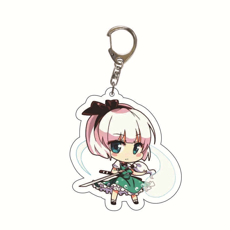 Móc Chìa Khóa Bằng Acrylic In Họa Tiết Hoạt Hình Touhou Project Kirisame Marisa Hakurei Reimu