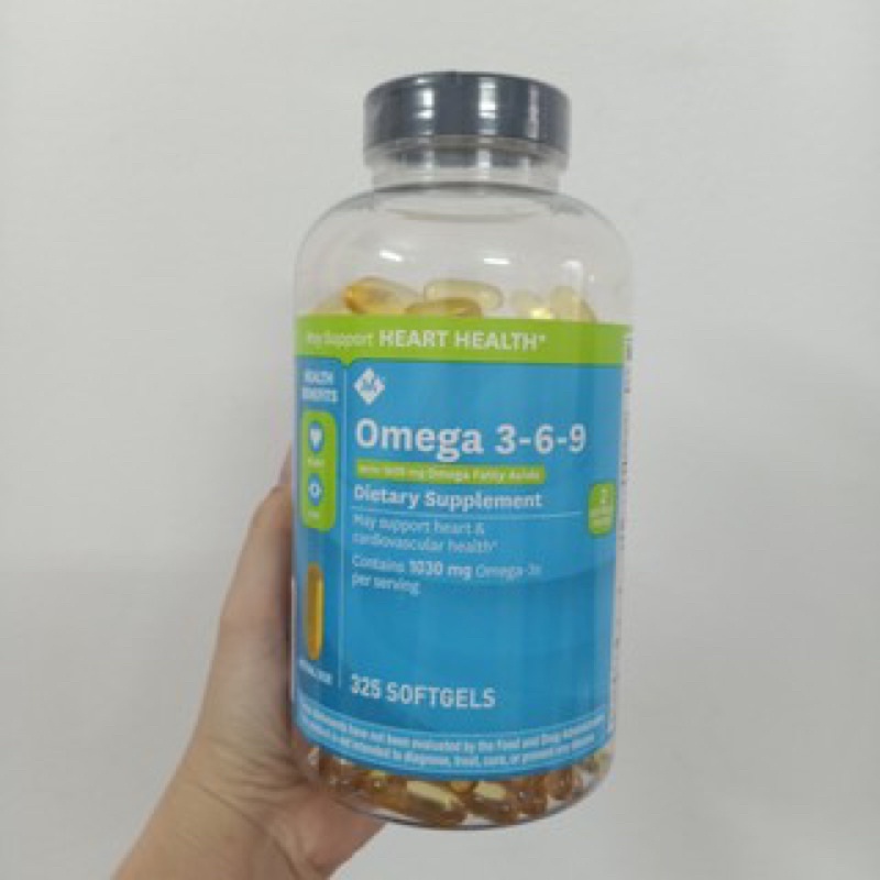 [HÀNG MỸ] Viên uống Omega 3-6-9 Supports Heart Health (325 viên) - Mẫu mới