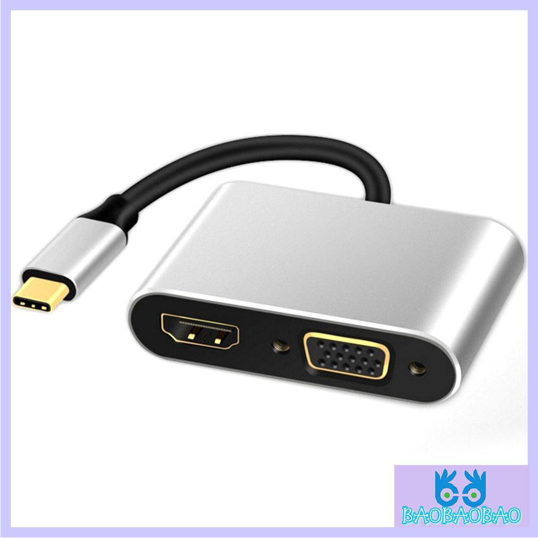 Bộ Chia Cổng Usb C Sang Vga Hdmi-Compatible