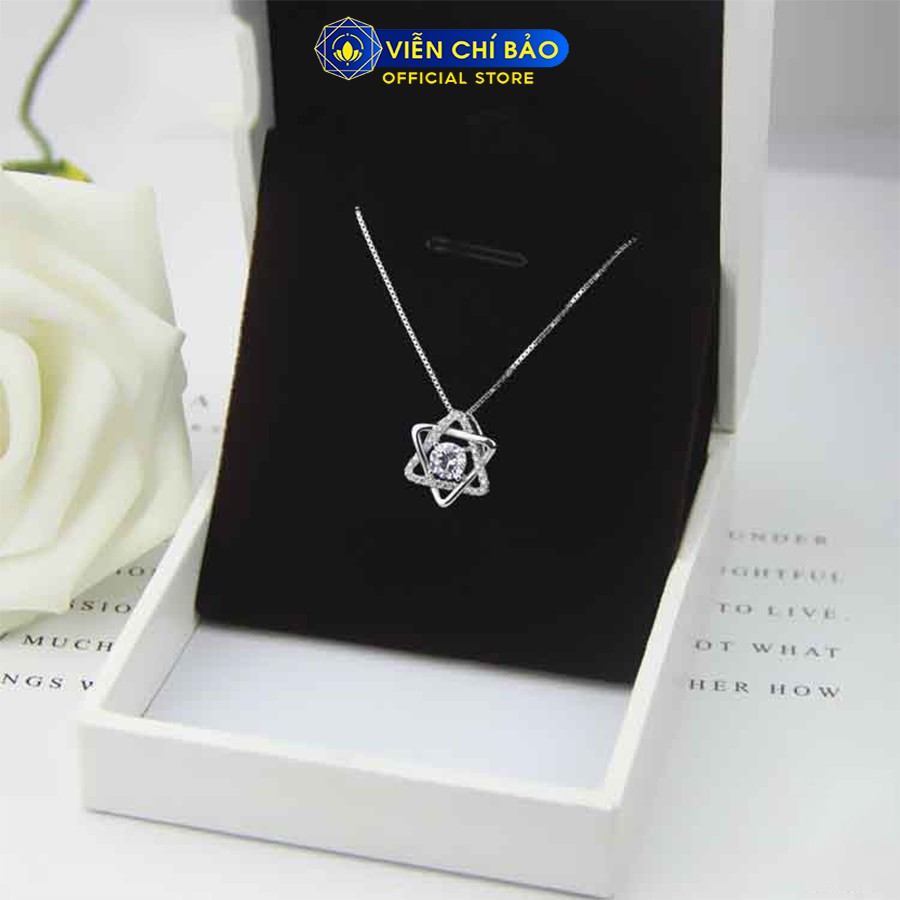 Dây chuyền bạc nữ mặt Lucky Star chất liệu bạc 925 thời trang phụ kiện trang sức nữ Viễn Chí Bảo D400764