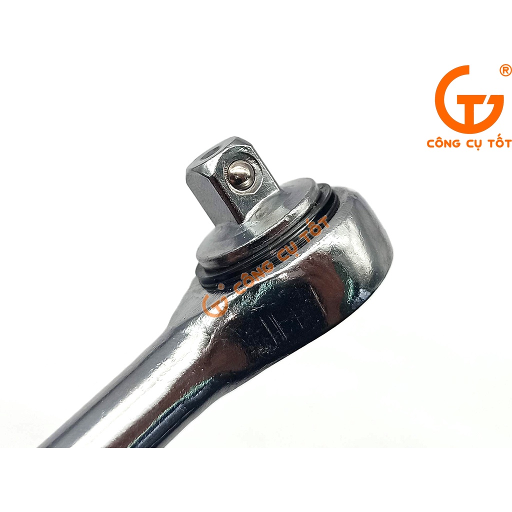 Tay vặn tự động đảo chiều 3/8&quot; 24 răng dài 170mm cán thép sần