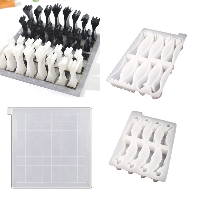 Khuôn Silicone Hình Quân Cờ Vua Quốc Tế Làm Đồ Trang Sức