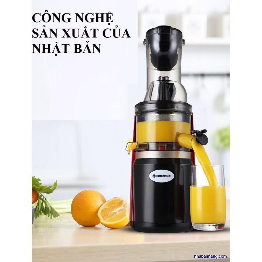 Máy Ép Trái Cây HONGXIN RH 312,RH 313, Nghiền Không Cần Cắt Nhỏ, Nghiền Cả Quả Tốc Độ Chậm Công Suất Lớn - BH 6 tháng