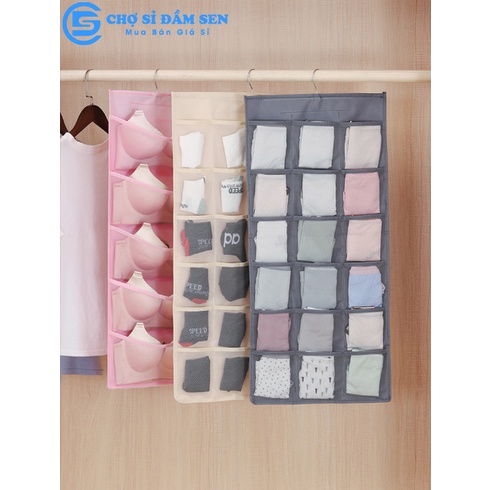 Túi lưới treo đựng đồ 2 mặt nhiều ngăn, túi đựng đồ cá nhân thông minh tiện ích G389-TuiLuoi-30N