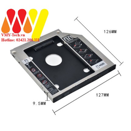 Caddy Bay HDD SSD SATA 3 9.5mm - 12.7mm - Khay Ổ Cứng Thay Thế Ổ DVD