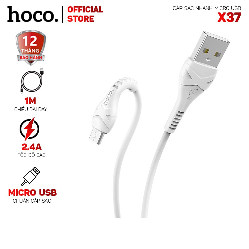 Cáp sạc nhanh Hoco X37 Micro Usb dài 1.0m-Dành cho thiết bị của Android