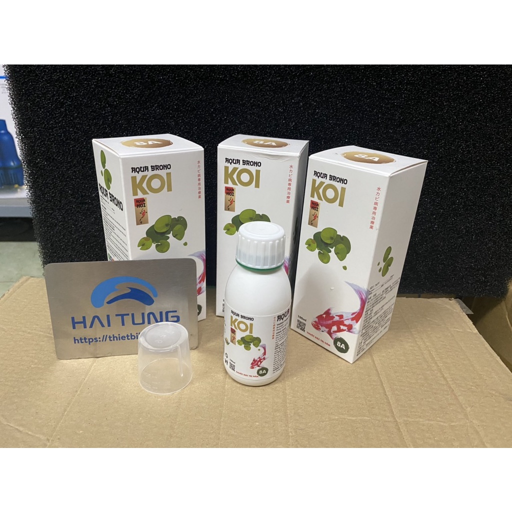 Chế phẩm số 8A - phòng và đặc trị nấm cá koi AQUA BRONO sản phẩm của AquaKoi lọ 100ml