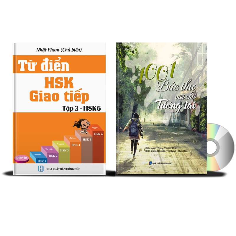 SÁCH - Combo: Sách 1001 Bức Thư Viết Cho Tương Lai (Có Audio) + Từ điển HSK6 (có AUDIO, quà tặng) + DVD quà tặng