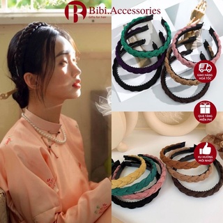 Bờm tóc da lộn - mấn tết tóc da lộn đội đầu mặc áo dài ngày lễ, tết sang trọng, nữ tính - bibi.accessories
