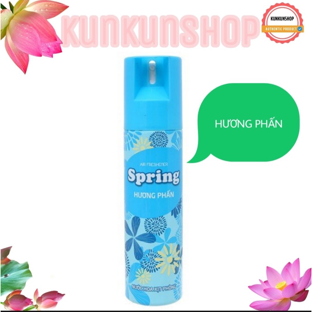 Xịt phòng Spring 225ml chính hãng mẫu mới