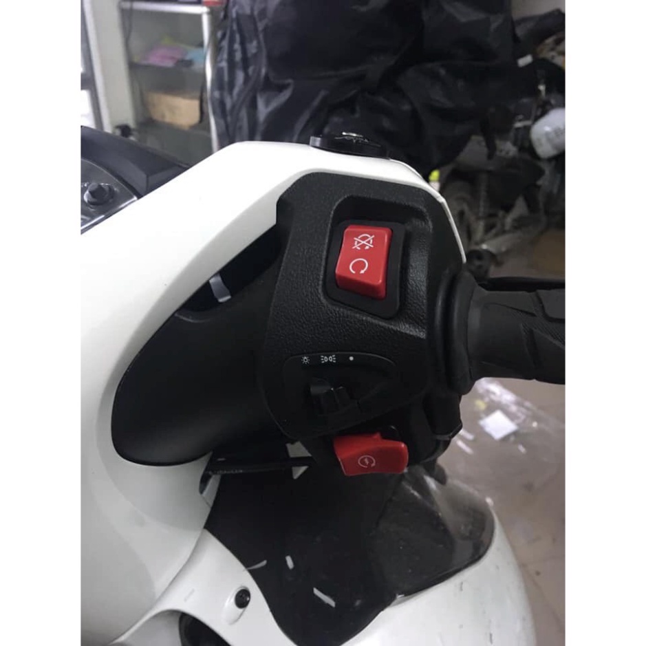 combo nút đề +idling stop màu đỏ 300i lắp SHVN2012-2019, sh2010 Ảnh thật Sp