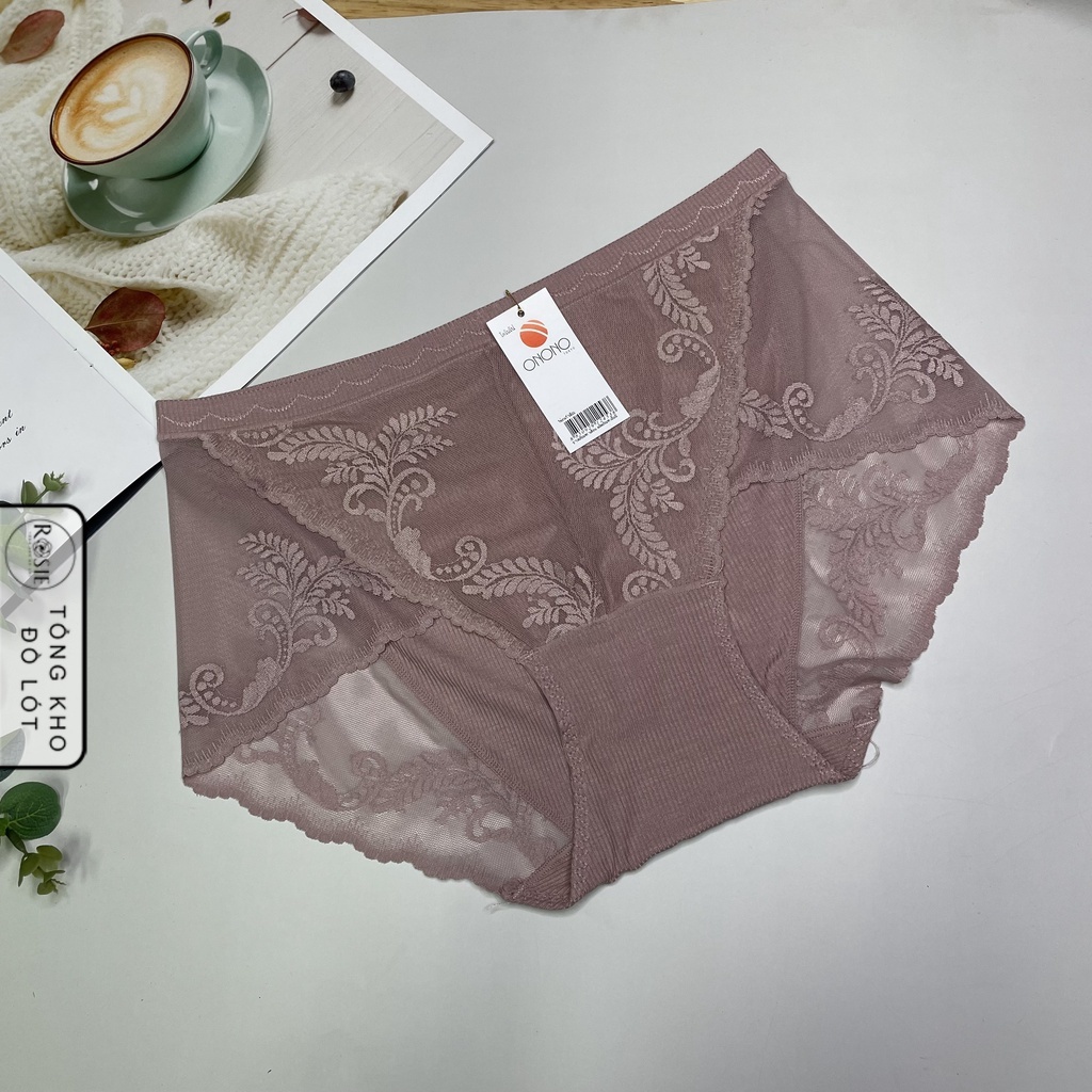 Quần lót cotton phối ren mềm đẹp , mẫu quần cạp cao form to thoải mái 1029 - ROSIE Chính hãng
