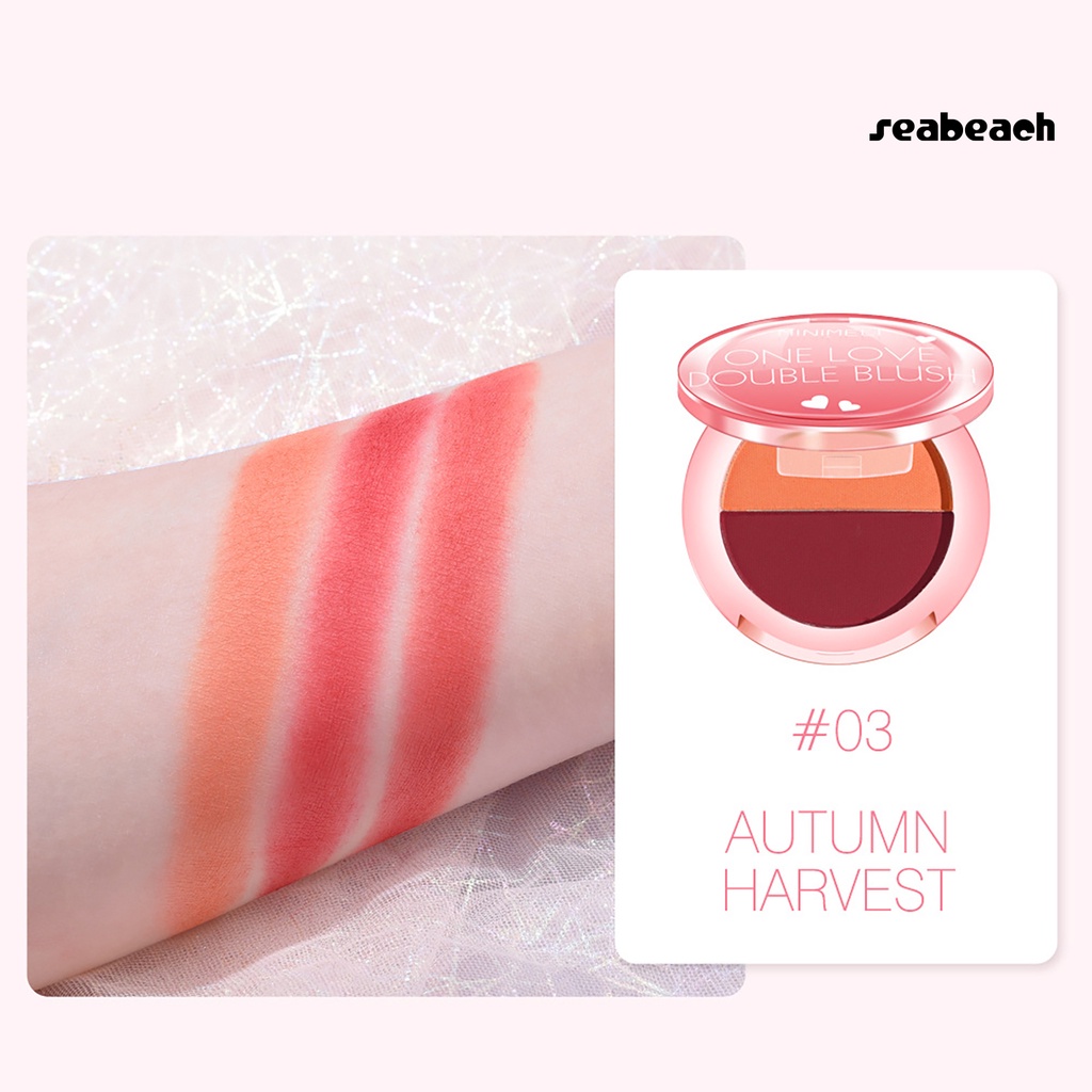 3g Cheek Blush Matte Decorative Long Lasting Double-color Blush Powder Palette for Beauty