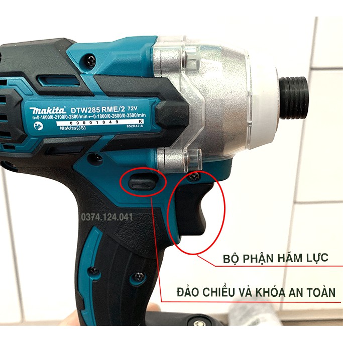 Máy chuyên vít makita 72v không chổi than , máy bắn vít 72v lõi đồng tặng kèm mũi vít