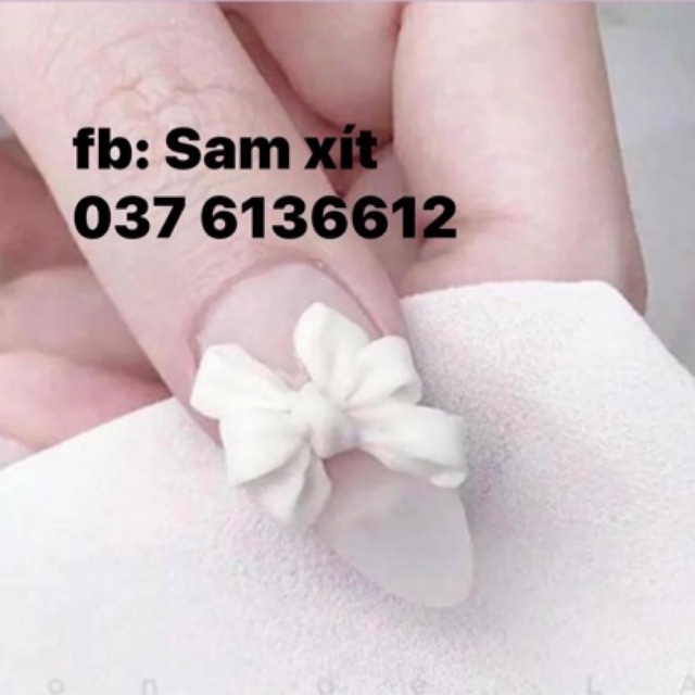 Khuôn nơ silicon đa dạng hình làm charm đính móng