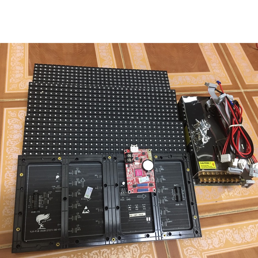 ✅ COMBO BIỂN LED MA TRẬN 4 TẤM MODULE P10 FULLCOLOR TRONG NHÀ