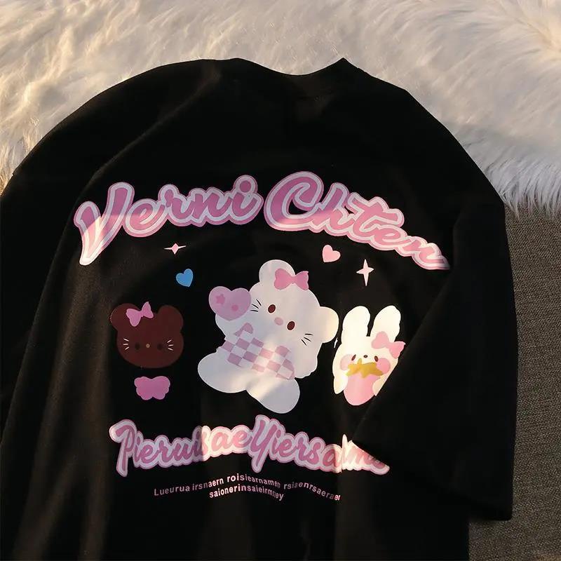 NRVP Áo Thun 100% Cotton Dáng Rộng Thời Trang Hàn Quốc Cho Nữ