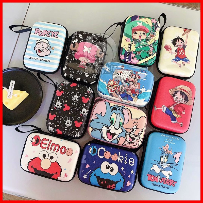 Túi Đựng Tai Nghe / Tiền Xu / Chìa Khóa Họa Tiết Hoạt Hình One Piece Thông Dụng Cho Bé Gái