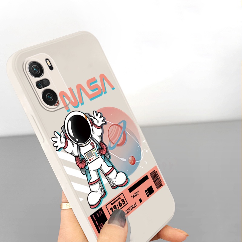 Ốp Điện Thoại Viền Vuông In Hình NASA Cho Redmi Note 11 9C 11S Redmi 10C 10A 10 Prime 5G POCO M4 Pro X3 GT F3 C31 X4 Pro