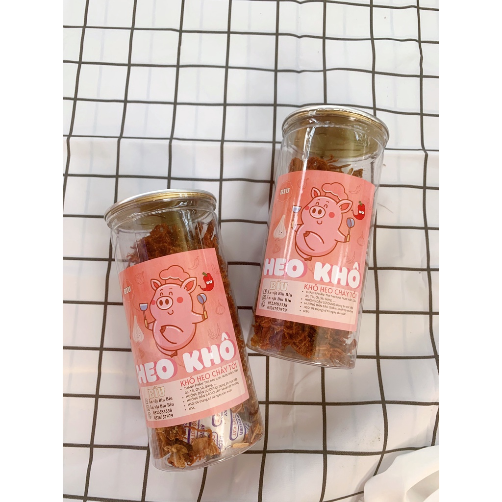 Heo khô cháy tỏi 300g BíuShop đồ ăn vặt ngon ngon zai zai số 1 Hà Nội | BigBuy360 - bigbuy360.vn