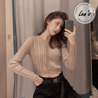 ÁO KHOÁC LEN MỎNG DÁNG CROPTOP