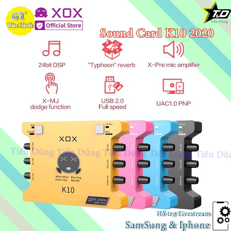 Bộ mic thu âm AT850 Sound card k10 2020 bản mới nhất dòng XOX chân màng - Bộ livestream đầy đủ đã kèm dây live stream