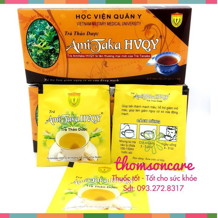 Trà Tanaka (tên mới: Amitaka) Học viện quân y -Trà thảo dược - Điều hòa huyết áp - Ăn ngủ tốt | BigBuy360 - bigbuy360.vn