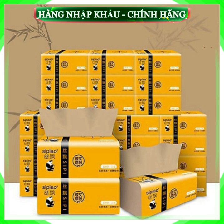 Giấy Ăn Gấu Trúc Sipao [ Siêu Dai] Hàng Chính Hãng- Siêu Dai, Không Chất Bảo Quản