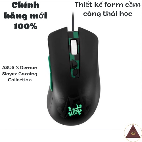 Chuột gaming Asus TUF M3 x Demon Slayer (Kimetsu no Yaiba) - Mới 100% CHÍNH HÃNG-Thiết kế công thái học