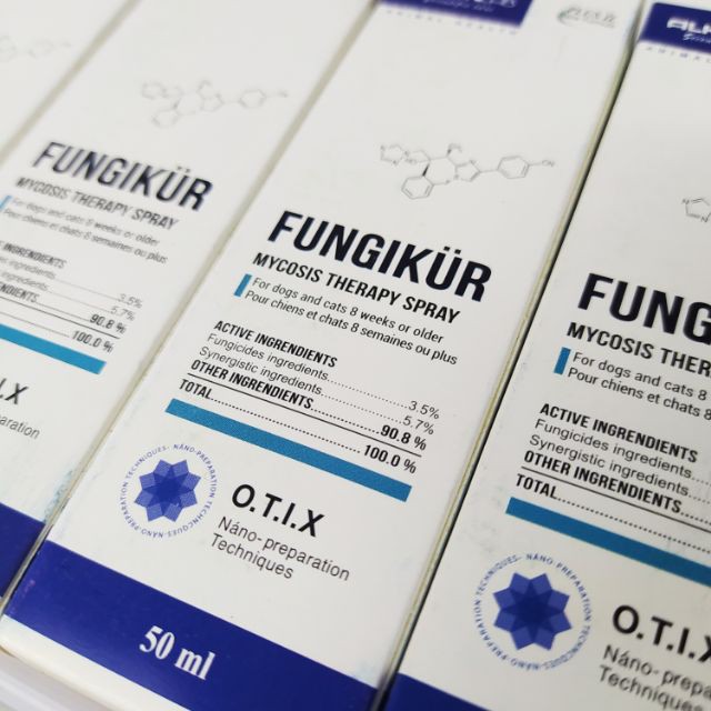 XỊT NẤM ALKIN FUNGIKUR 50ML - LỌ NẤM VIÊM DA CHÓ MÈO