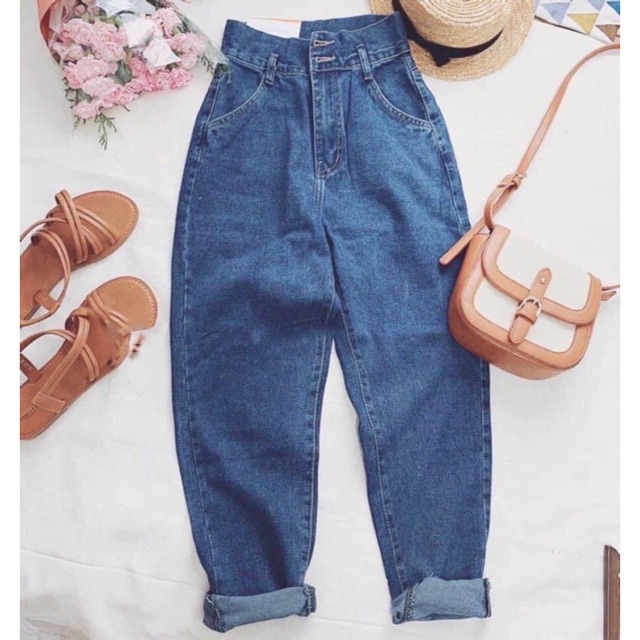 Các mẫu quần bò baggy có sz cho nữ