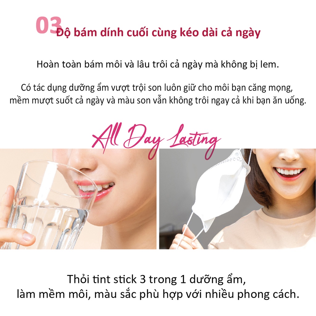 Son Dưỡng Đa Năng DIBLANC Sweetheart Tint stick 3in1