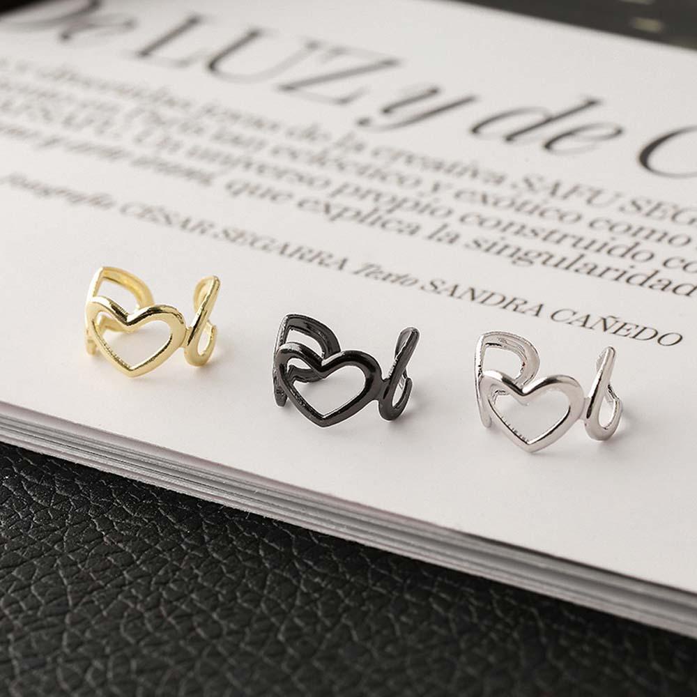 Khuyên Kẹp Vành Tai Hình Trái Tim Đơn Giản Thời Trang Cho Nữ