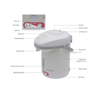 Bình Thủy Điện Sharp KP-20BTV 1.7L- Hàng Chính Hãng