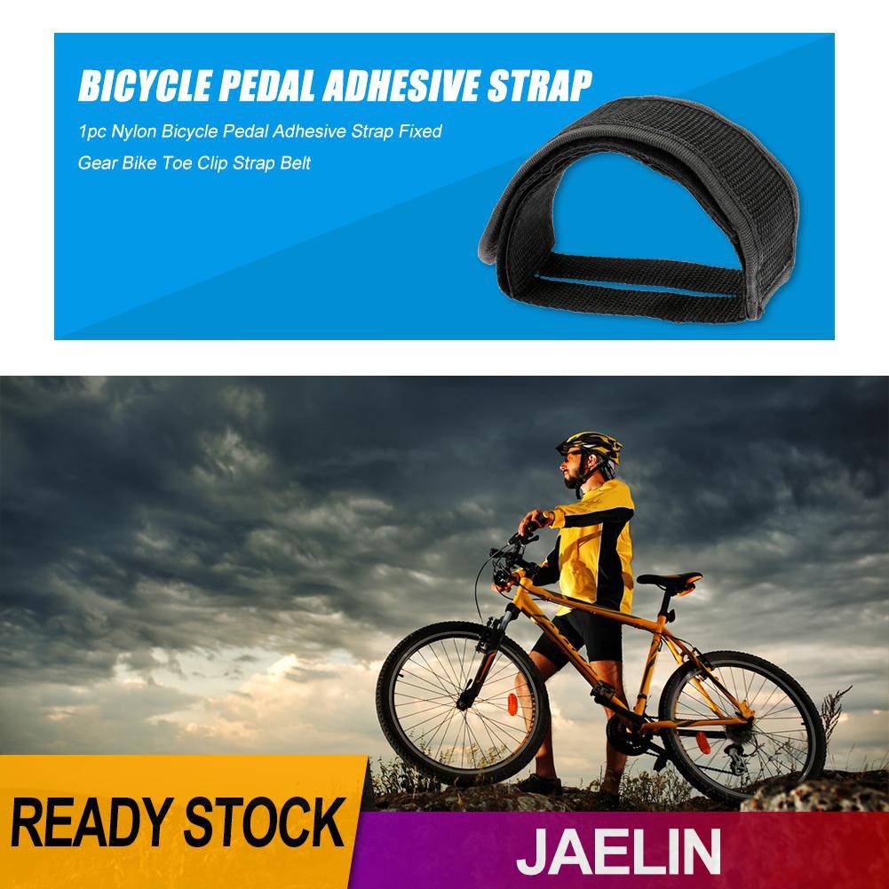 JAE 1pc Nylon Bicycle Pedal Adhesive Strap Fixed Gear Bike Toe Clip Strap Belt