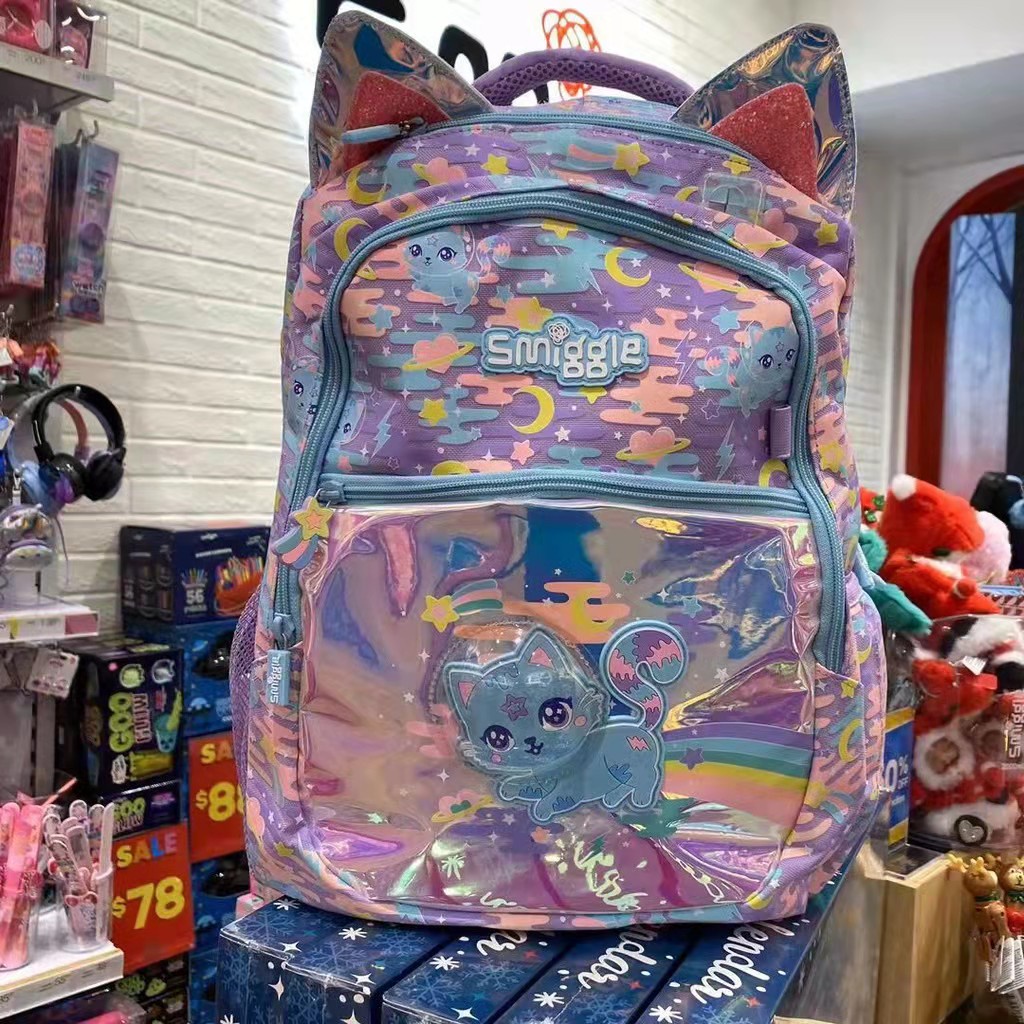 Ba Lô Đi Học Họa Tiết Smiggle Cá Tính Dành Cho Bé