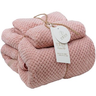 Set 2 Khăn tắm 35x75.75g+70x140.280g,siêu thấm chất liệu 100 cotton-206