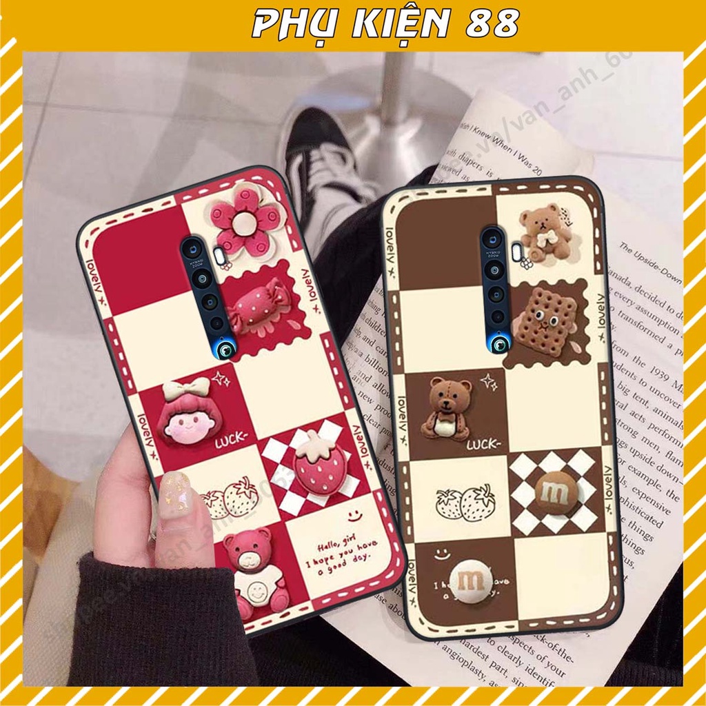 Ốp lưng Oppo Reno 2f / Reno2 F hình gấu, kẹo dễ thương cute