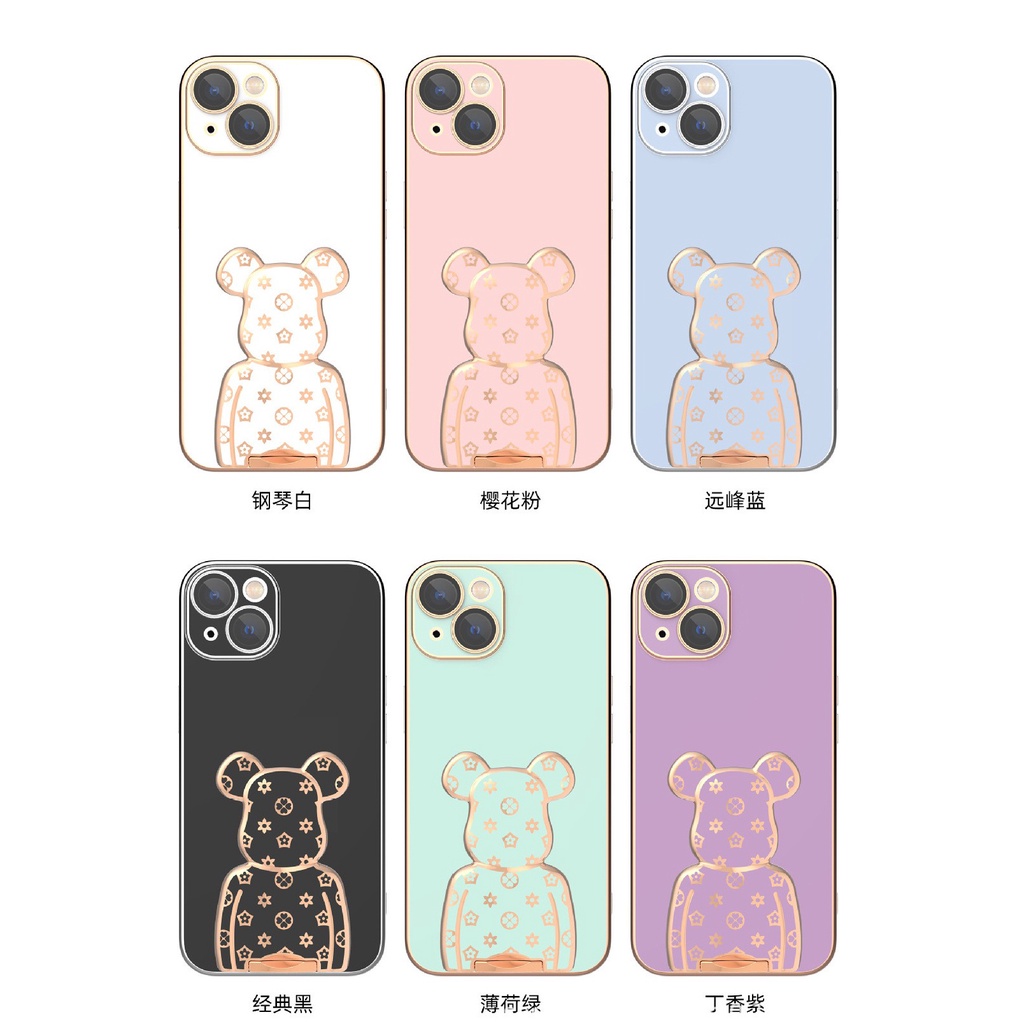 Giá Đỡ Điện Thoại Lười Biếng Hình Gấu Violent Mạ Điện Có Thể Thu Gọn Thông Dụng