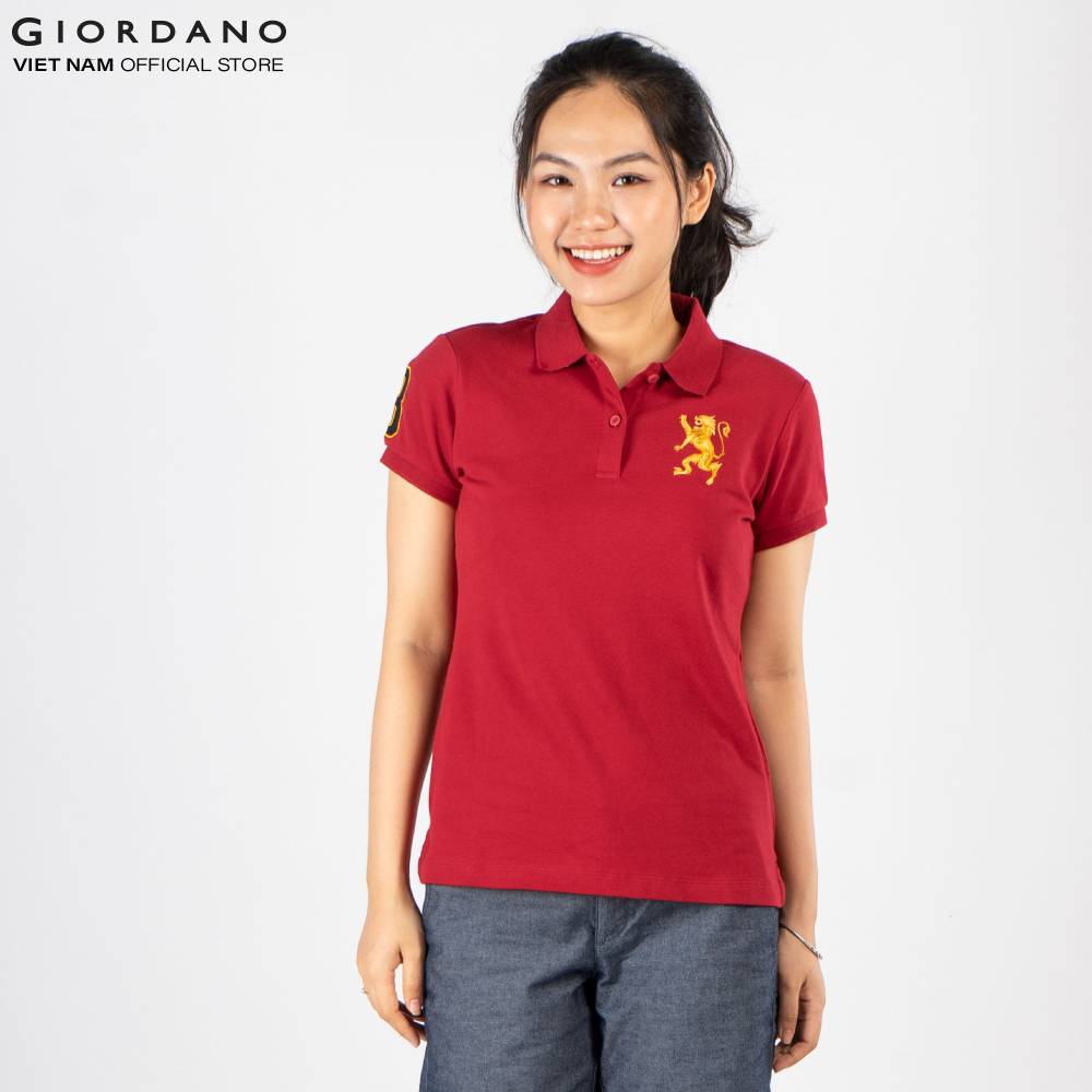 Áo Thun Polo Nữ Giordano Màu đỏ 05318202 | BigBuy360 - bigbuy360.vn
