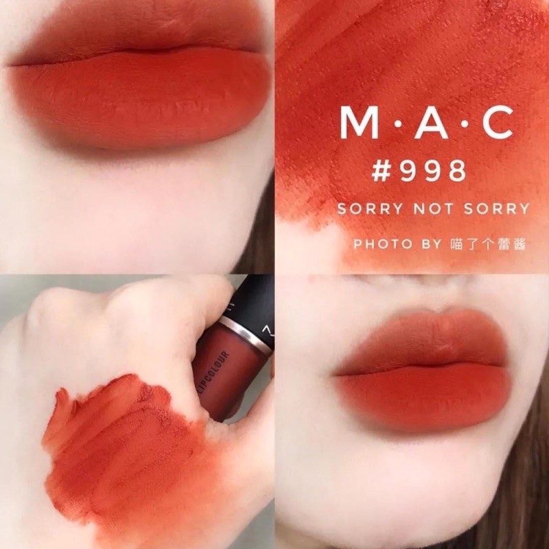 Son Mac 998 Sorry Not Sorry Powder Kiss Liquid Lipcolour