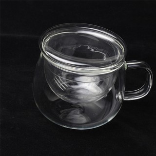 Clear Glass Coffee Tea Cup With Tea Infuser Filter&Lid New