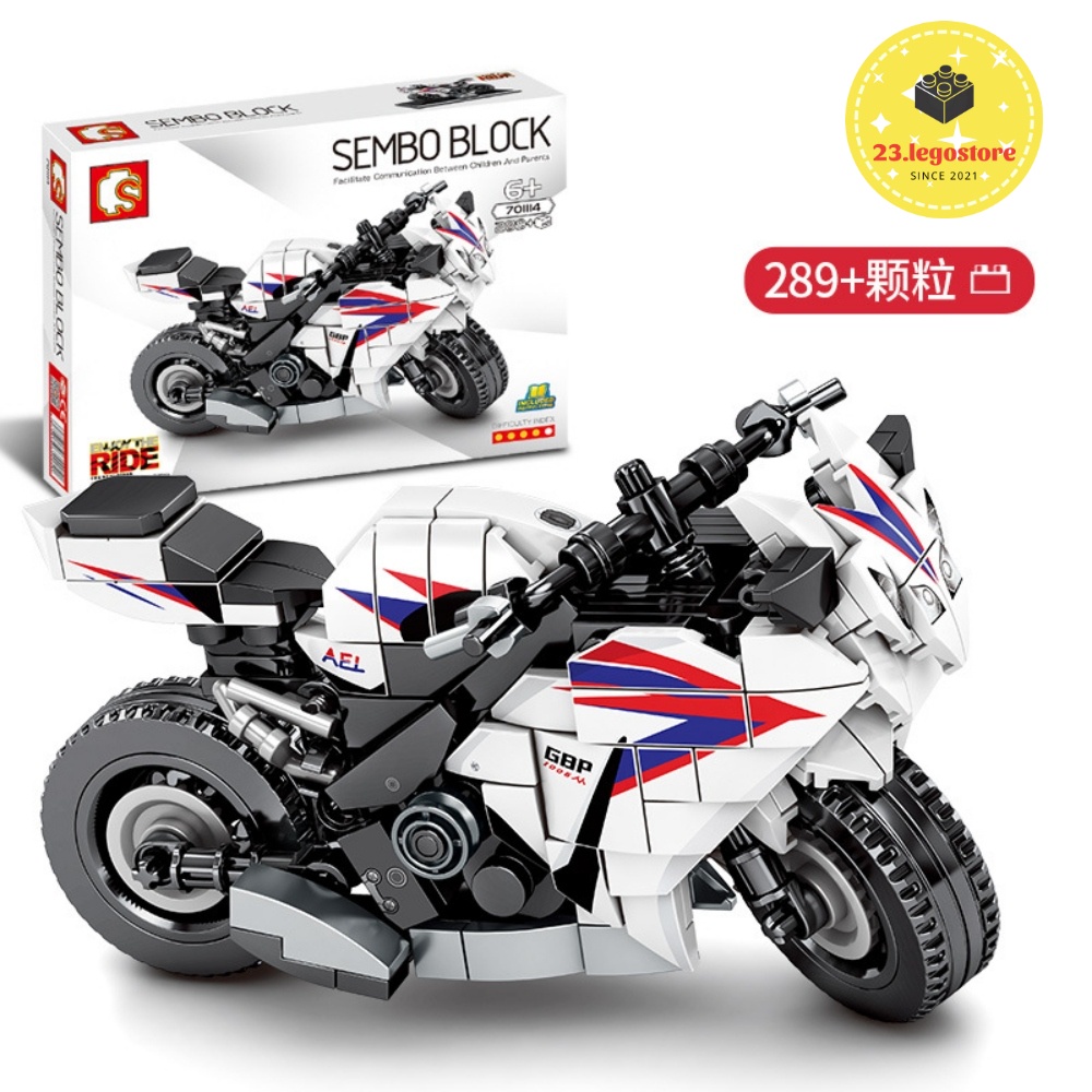 Bộ đồ chơi lắp ghép lego Xe Moto Phân khối lớn mini siêu cool cho bé trai, Bộ đồ chơi lắp ráp xe máy motor