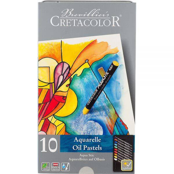 Set màu sáp dầu gốc nước Cretacolor Aquarelle Oil Pastels - 10 màu