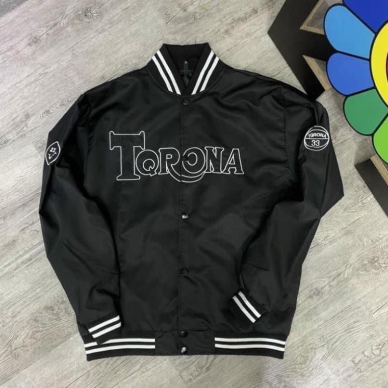 Áo khoác dù bomber unisex form rộng TORONA bóng chày nam nữ chất lừ của năm