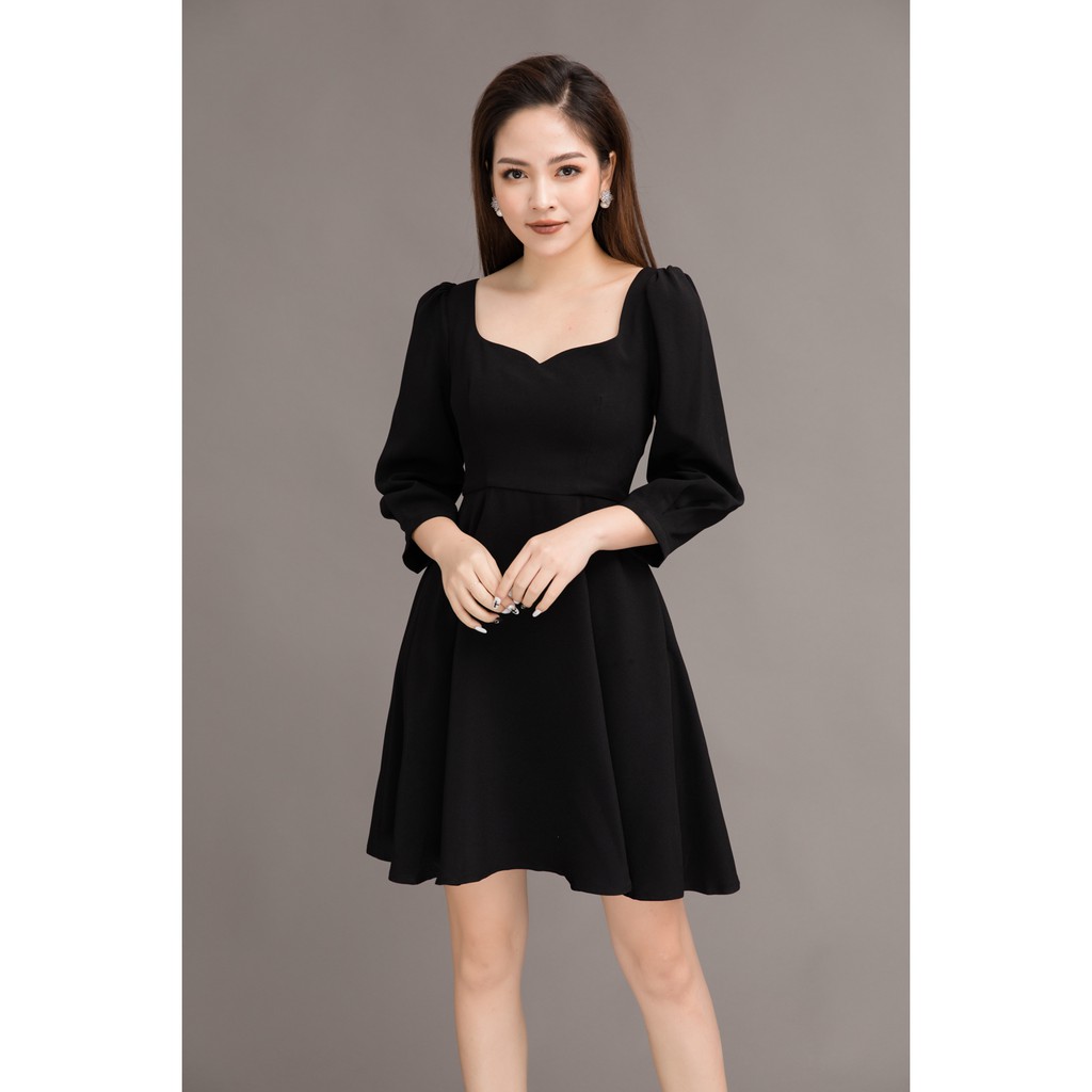 [Mã WABRWA15 giảm 15% đơn 300K] Đầm xòe tay lửng cổ tim DEA0049 | BigBuy360 - bigbuy360.vn